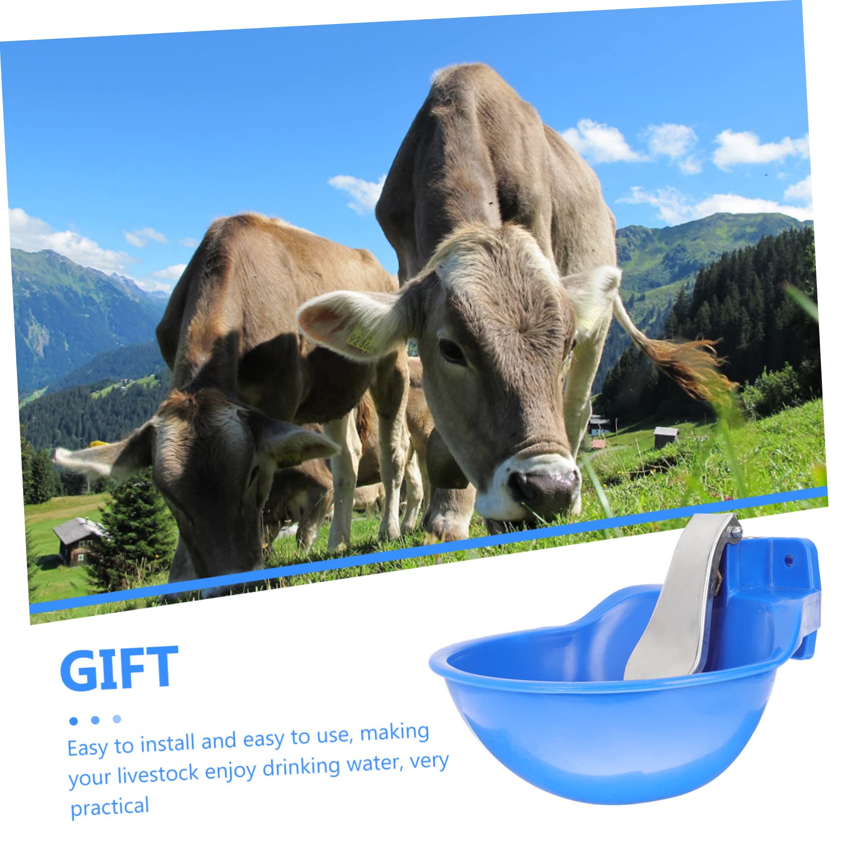 Toddmomy Tazón De Agua Automático Para Ganado Bebedero De Inoxidable Fácil De Limpiar Sin Fugas Para Vacas Caballos y Ovejas