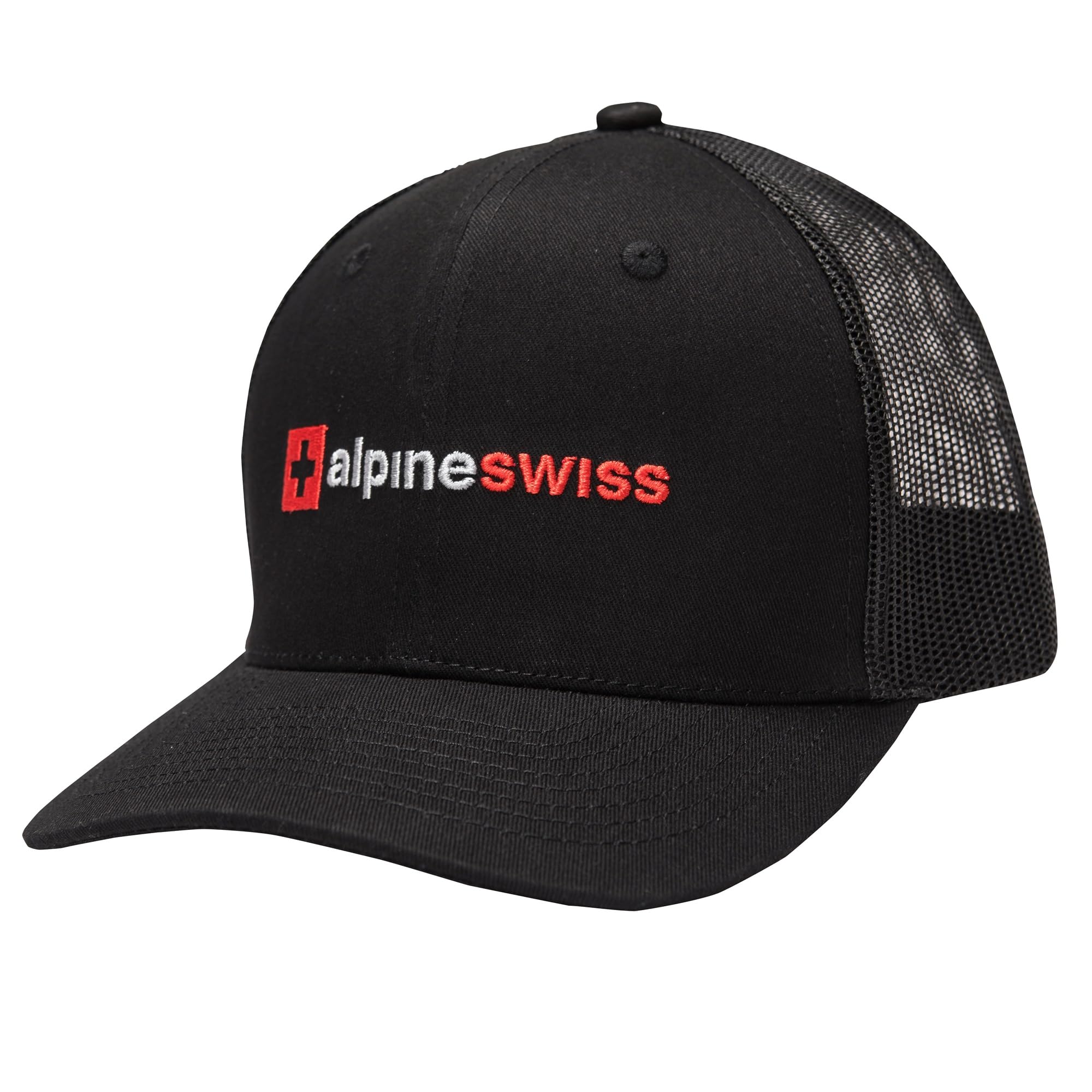 alpine swissTrucker Hat Snapback Mesh Back Cap Adjustable Breathable Casual Baseball Cap