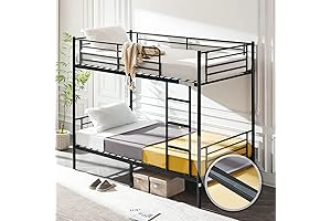 TWIN BUNK BEDS FOR BOYS BY VINGLI, STAIRCASES AND HEAVY-DUTY RAILS