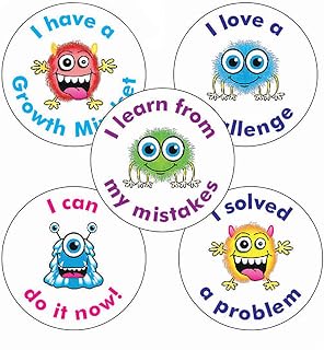 300 Growth Mindset Jelly Bean Scented Sticker Value Pack Childrens Pupils School Praise Teachers Reward Motivational Stickers 25mm Primary Teaching Services
