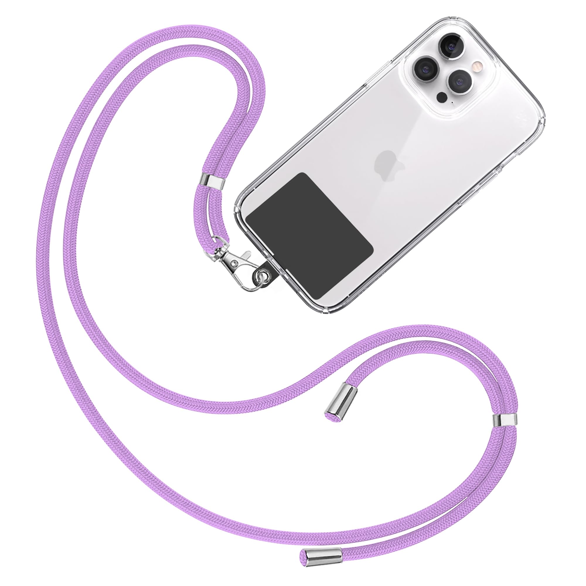 TBOC Cordino Catenella Laccio Strap Porta Cover [Arancione] con Toppa di Fissaggio [Arancione Fluor] per Telefono Cellulare da Collo - Tracolla Catenina con cordini Accessori Telefoni