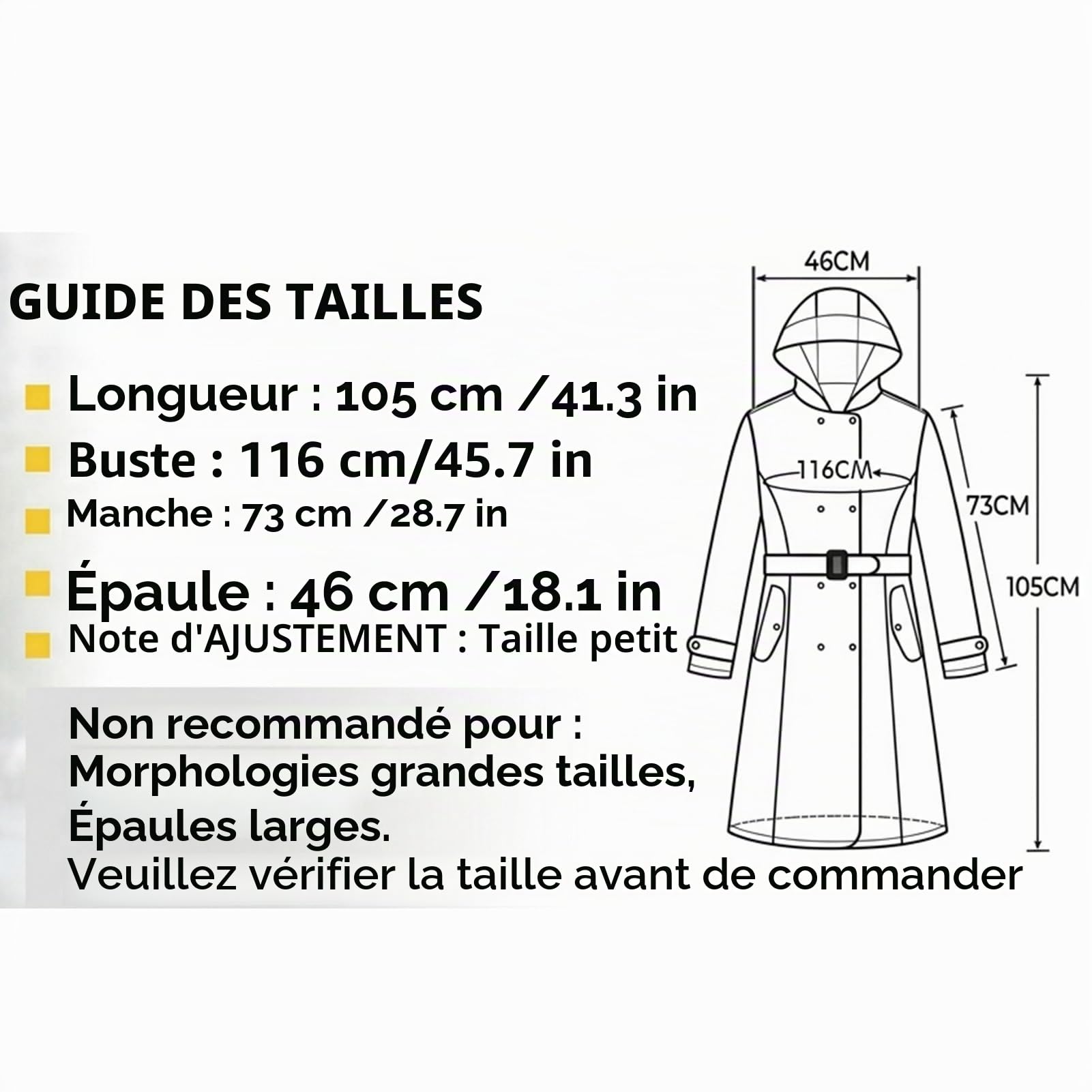 Manteau de pluie portable imperméable pour femme,Poncho transparent et réutilisable résistant à la pluie avec capuche et ceinture pour veste de pluie en plein air, transparent, Taille Unique