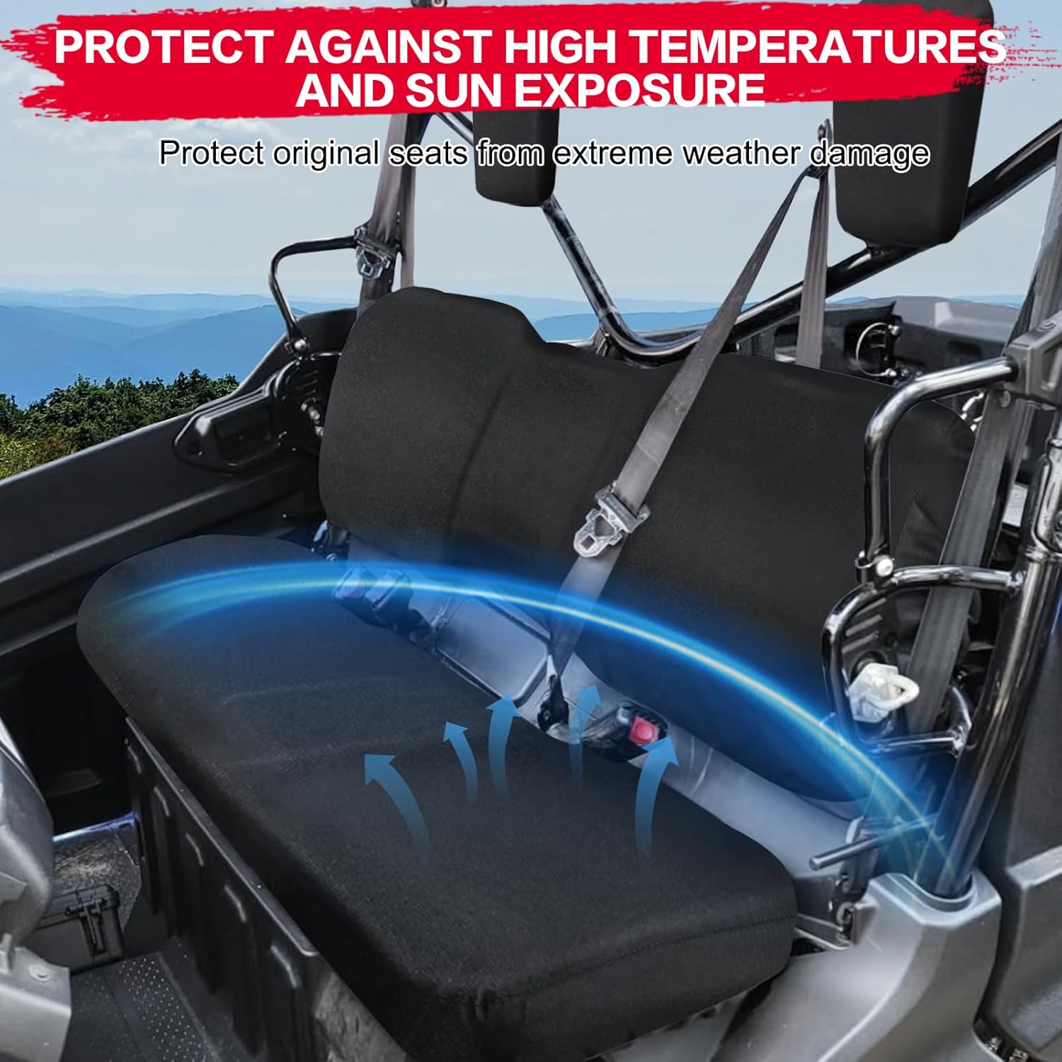 Seat Covers for Pioneer 700/700-4 (2014–2025), Custom Fit with Headrest Covers, Heavy-Duty 1680D Oxford Fabric, Waterproof PU Backing, Non-Slip UTV Seat Protection