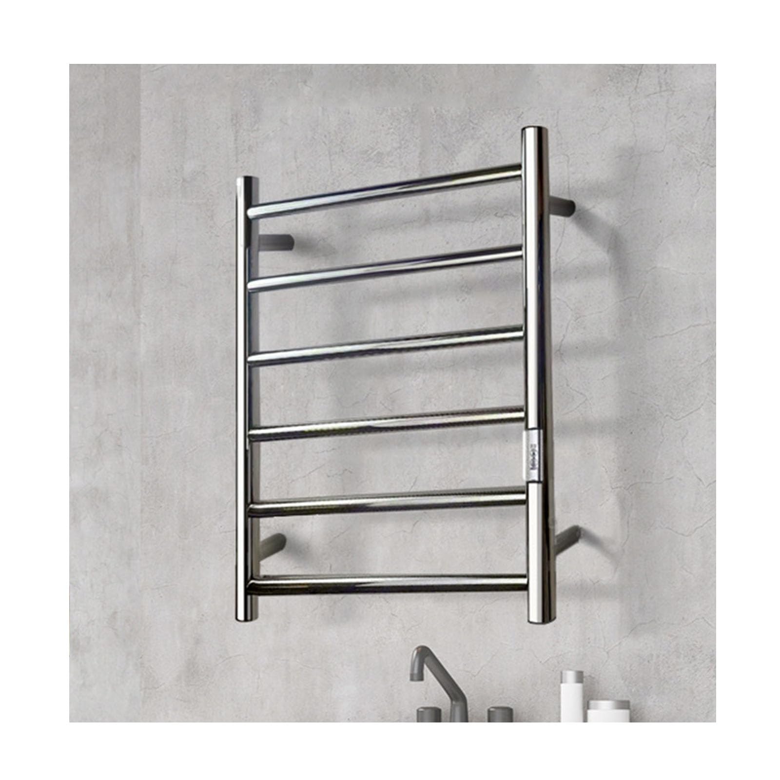 Sèche-serviette inox droit argenté design contemporain