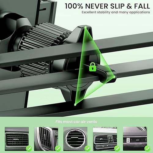 Miniatura 4 de TICILFO Soporte de teléfono para automóvil con ventilación de aire seguro soporte universal giratorio de 360, soporte para teléfono inteligente
