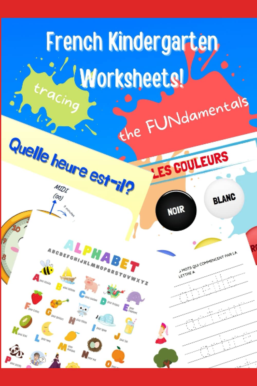 French Kindergarten Worksheets (French Edition)