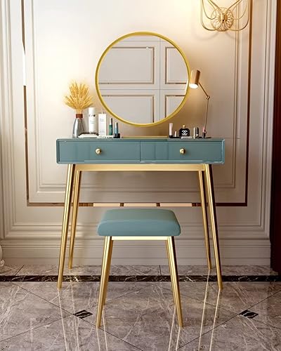 Miniatura 17 de Growsun Espejo redondo negro de 20 pulgadas, espejo de pared circular para tocador de baño, entrada, sala de estar con marco de metal