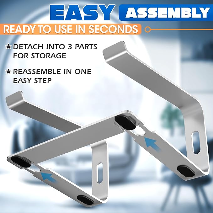 Soporte de aluminio para laptop con base antideslizante miniatura 5