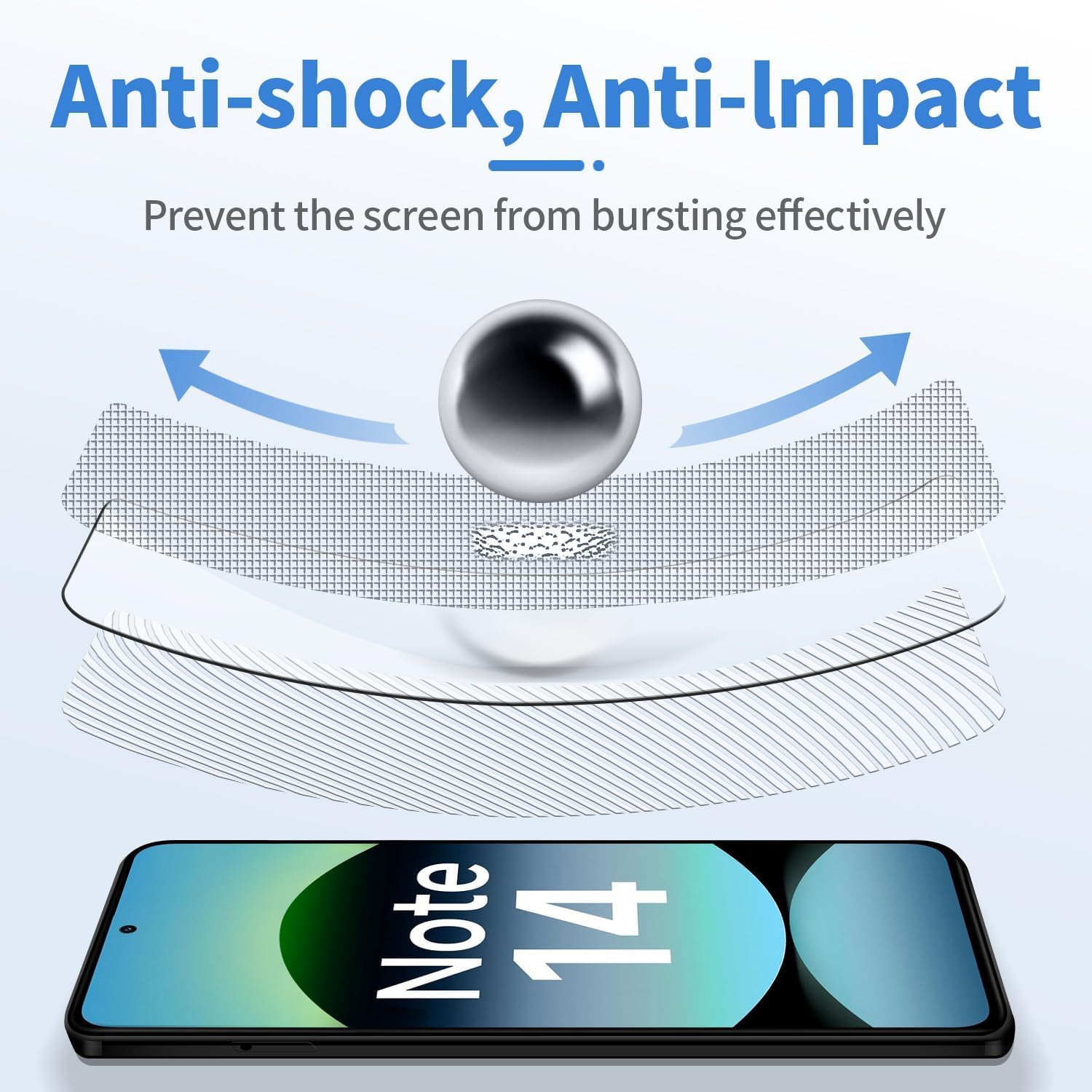 New&Teck Cover per Xiaomi Redmi Note 14 5G (not for Note 14 4G) + 2 vetro temperato protezione schermo, custodia in silicone trasparente TPU morbido, bumper con angoli rinforzati