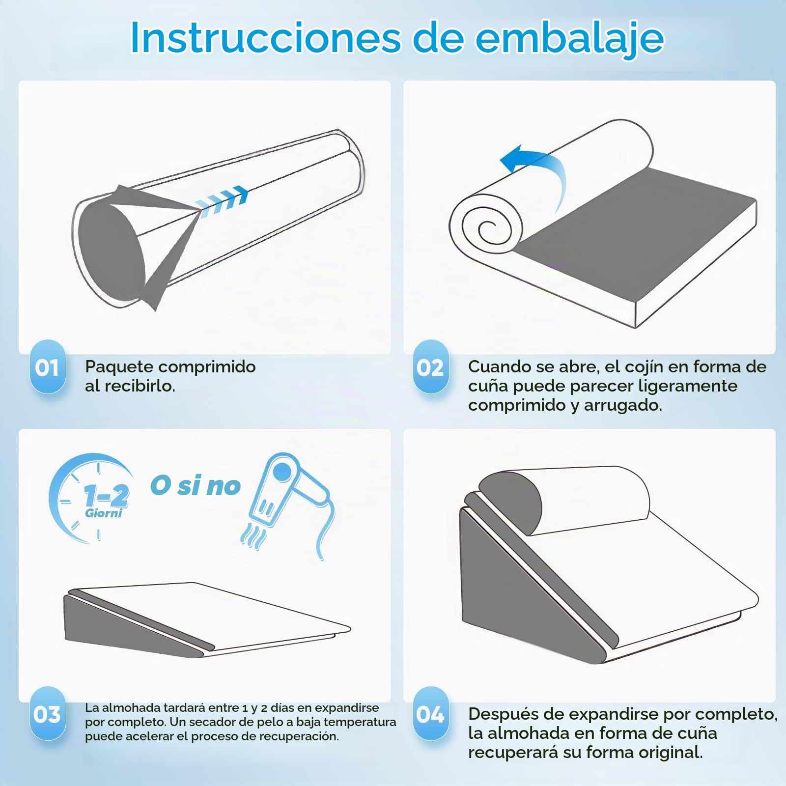 Almohada ortopédica 3 en 1 para dormir apnea con almohada ajustable, cojín de cuña para reflujo ácido, alivio del dolor de espalda, snoring, elevación de piernas con cubierta lavable, dormir