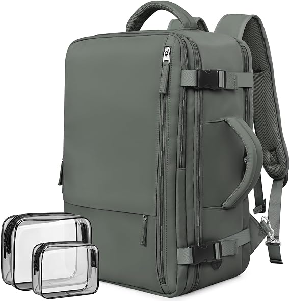 BOVIP Travel Backpack For Men - 18.4" Laptop Carry On Backpack, Flight Approved Personal Item