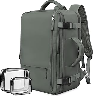 Travel Backpack For Women Men Flight Approved, Carry-on Backpack Bag Luggage, Personal Item Backpack Bag, Laptop Backpack Casual Daypack, Travel Essentials Must Haves, Olive-green