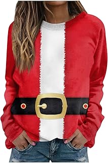 VVNHJA Christmas Shirts for Women Sweatshirt Women Xmas Buffalo Plaid Tree Color Block Christmas Print Long Sleeve Top Shirts Family Christmas Sweatshirts Christmas Sweatshirt For Women