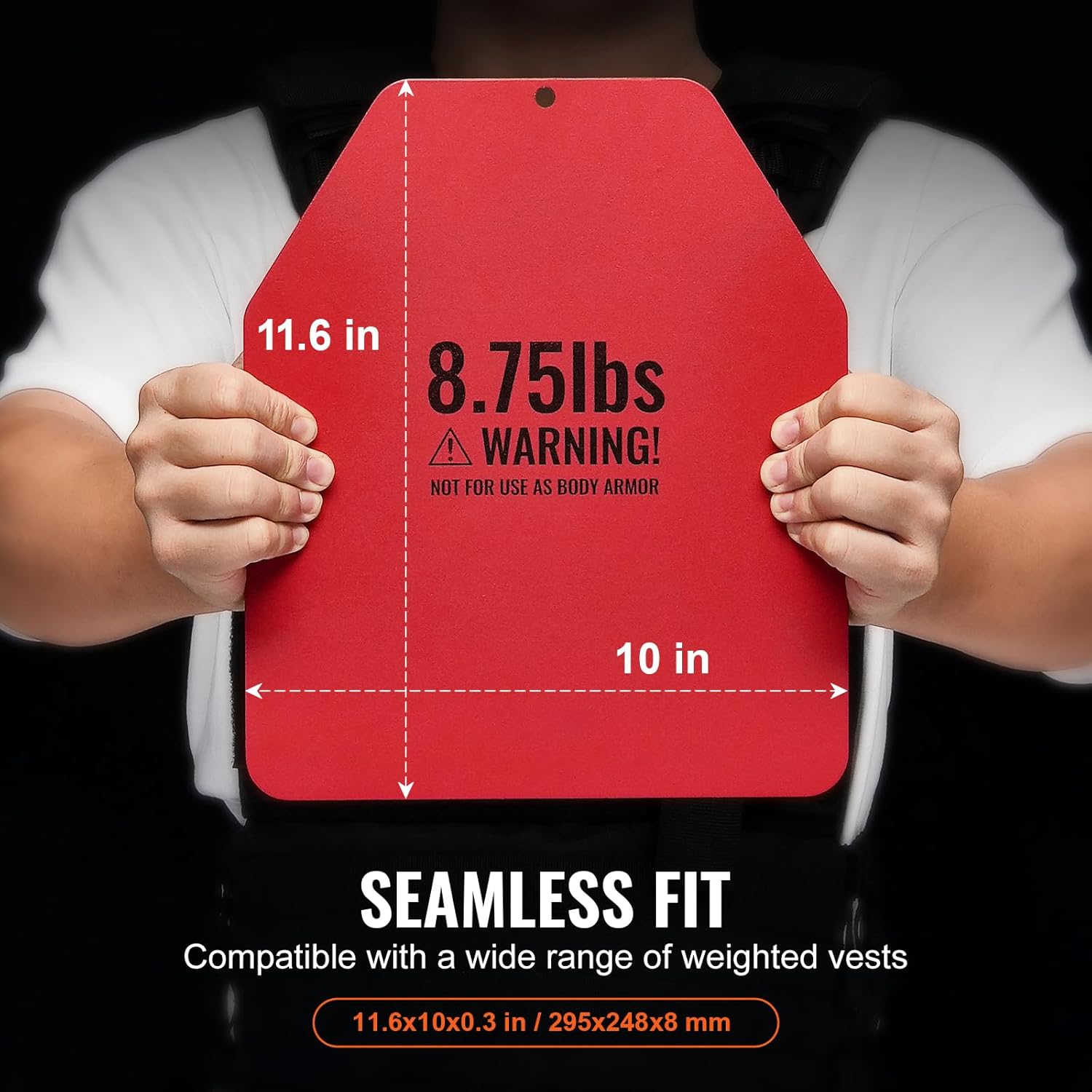 Happybuy Weight Vest Plates, 8.75 LB Pairs, Premium Steel Weighted plates, Contoured Ergonomic Fit – WODs, Additional Weight for Weight Vests, for Strength Training, Fitness, Heavy Workouts