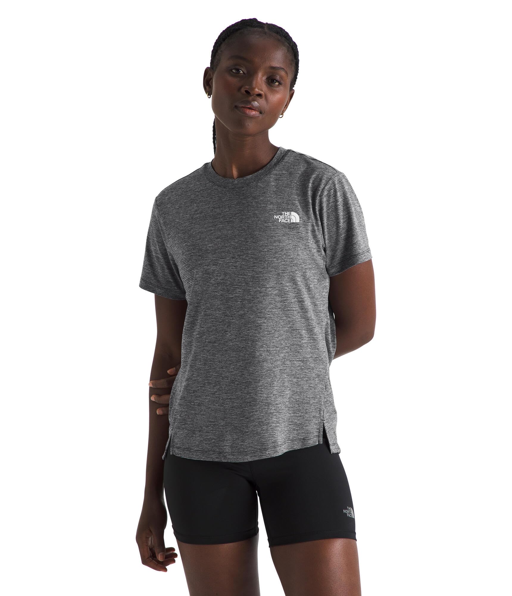 The North Face Women's Flex S/S Reg T-Shirt, TNF Black Light Heather, XS