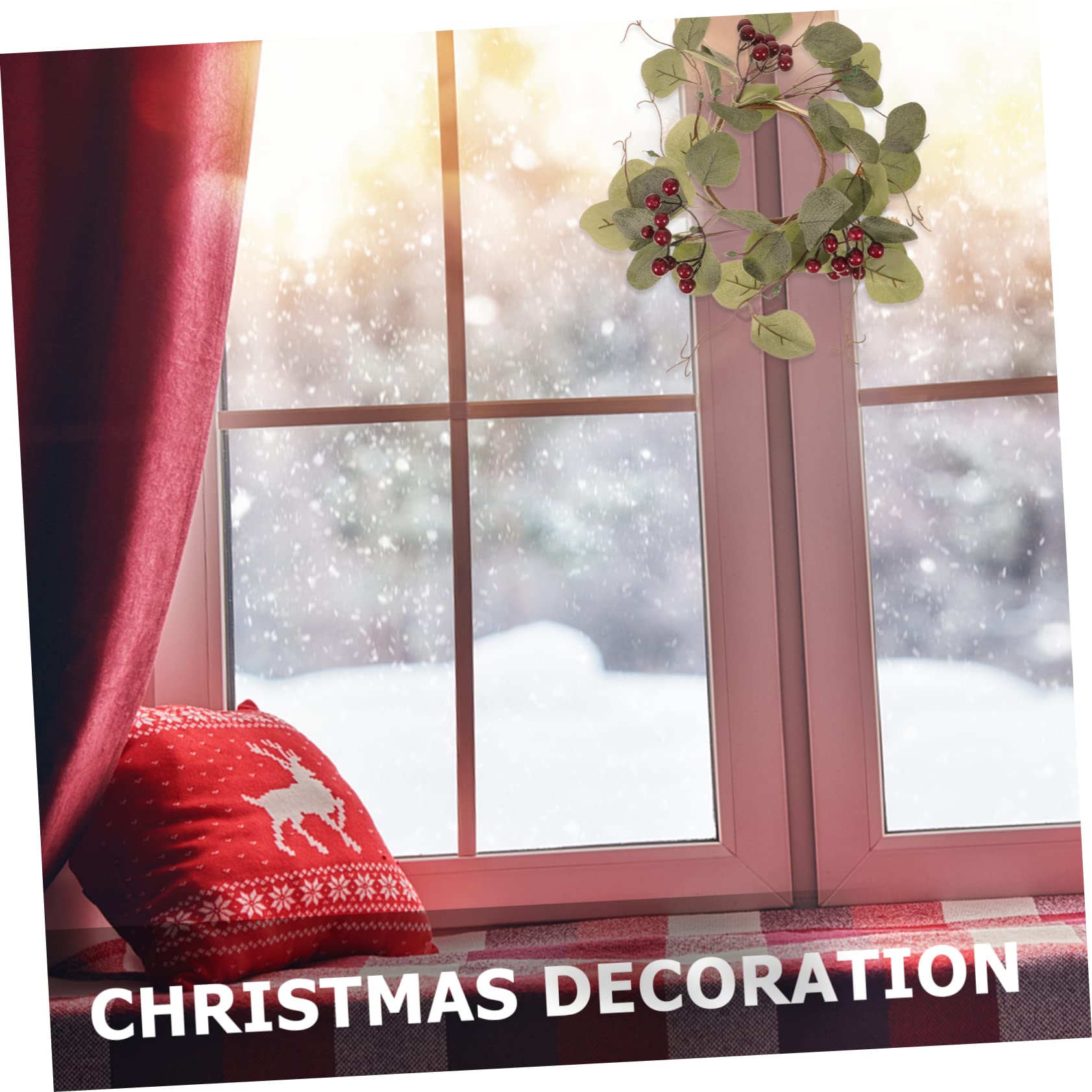 ABOOFAN 3 Guirnaldas Artificiales Navideñas para Interiores Lazos De Eucalipto De Imitación.