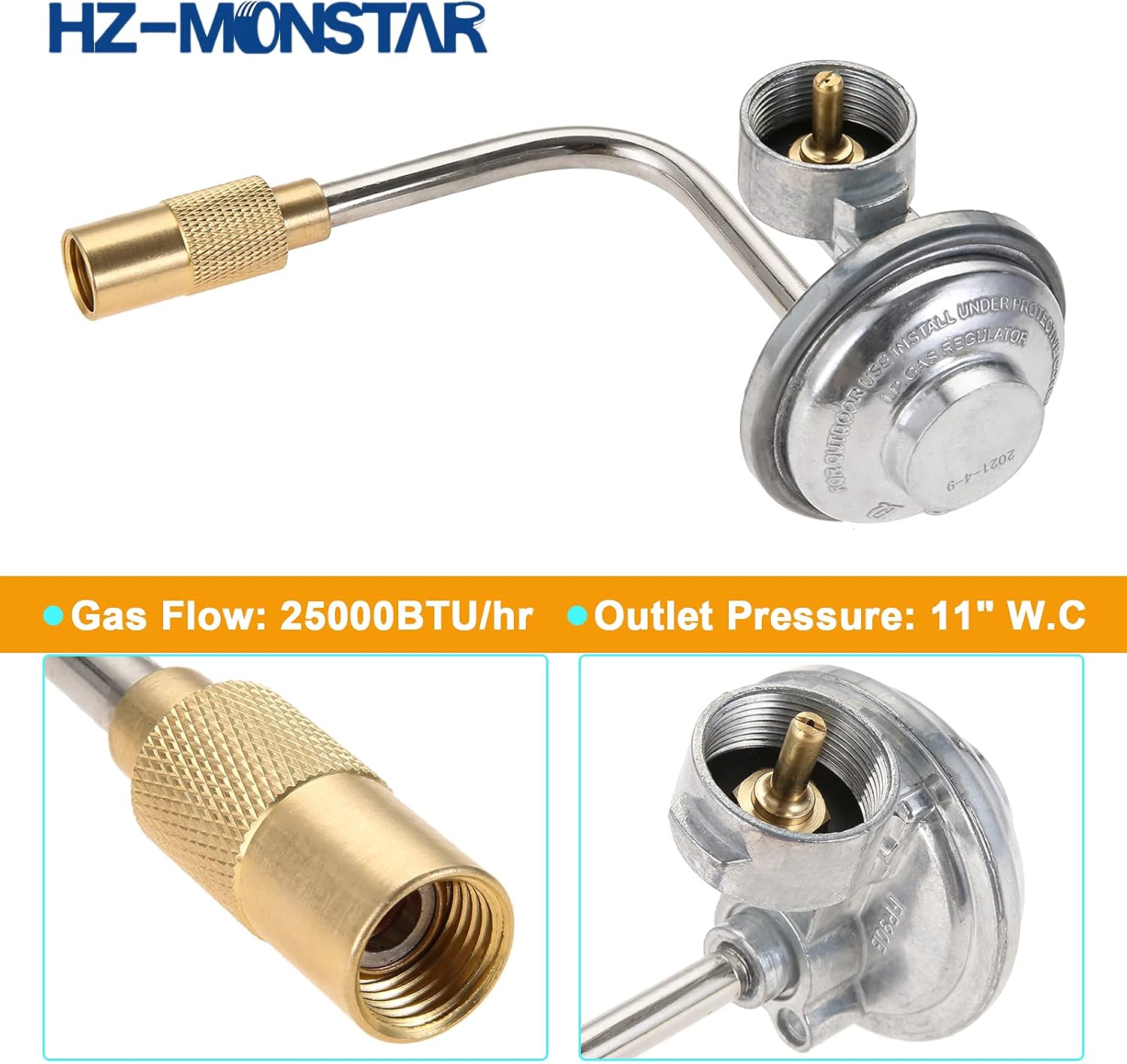 6FT Propane Adapter Hose, 1 lb to 20 lb Converter Gas Regulator Compatible with Blackstone 17" 22" Tabletop Griddle, Pit Boss PB336GS 2 Burner Tabletop Gas Griddle & Dash Griddles