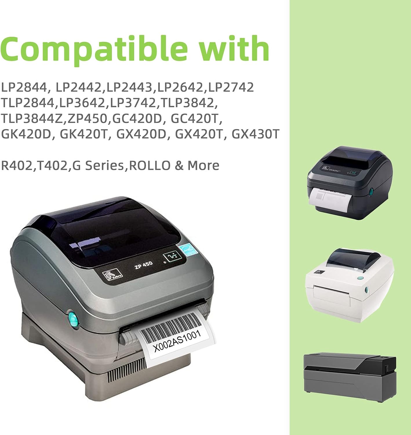 Anylabel Compatible 2 ¼" x 1 ¼" Direct Thermal Labels Replacement for Barcode Postage Address Shipping Compatible with Rollo & Zebra Desktop Printers Adhesive & Perforated (12 Rolls, 1000 Labels/Roll) : Office Products