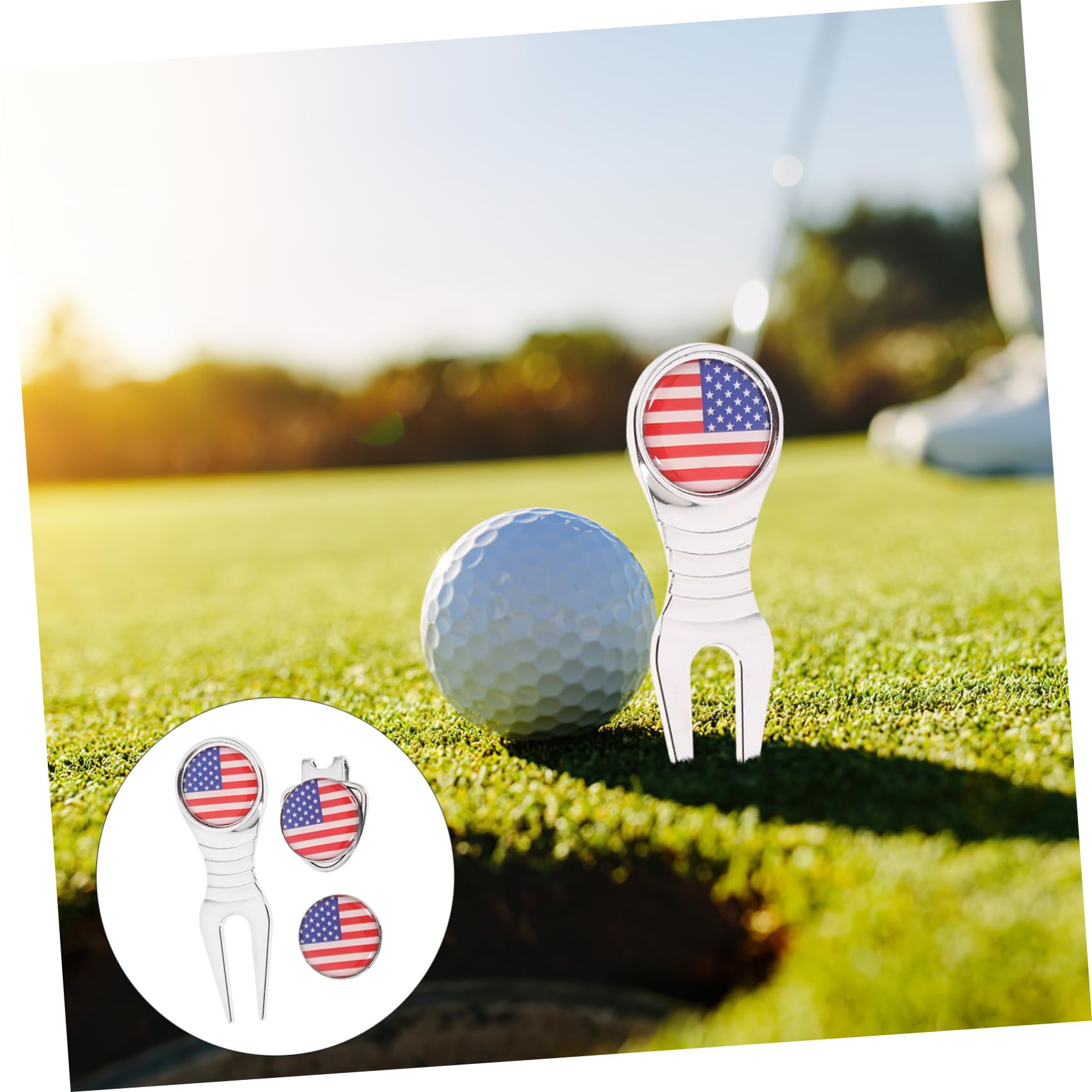 Toyvian Strapazierfähigen Golf Markierern und Tragbarem Hutclip für Golfer und Golf Hochwertige Metallkonstruktion Stilvolles Design Schützt Kleidung vor Kratzern