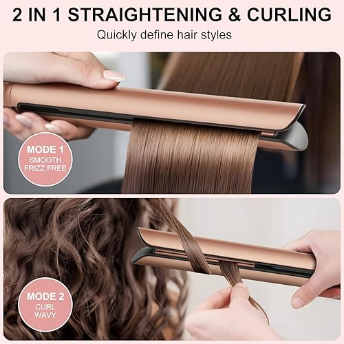 Miniatura 5 de Mini plancha plana, mini plancha de pelo de cerámica para cabello corto, rizos y flequillo, planchas planas pequeñas de doble voltaje para viajes,