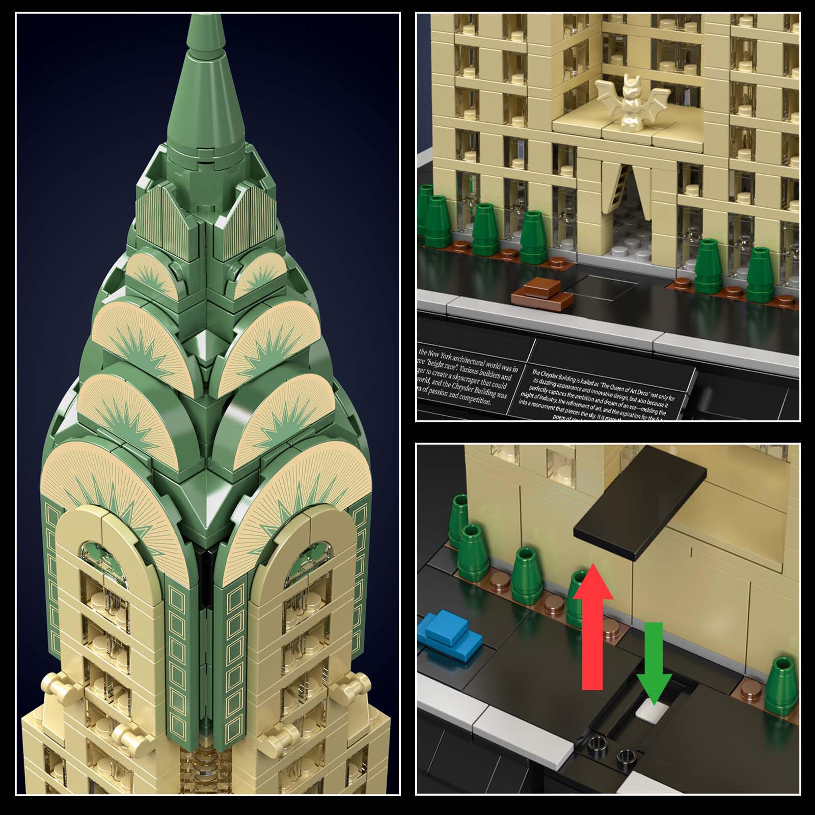 Mould King 22036 Architektur Klemmbaustein Set, 2265 Teile Wolkenkratzer Modellbausatz mit LED-Beleuchtung, Detailreiches Hochhaus-Modell, Sammlermodell und Display-Dekoration für Erwachsene