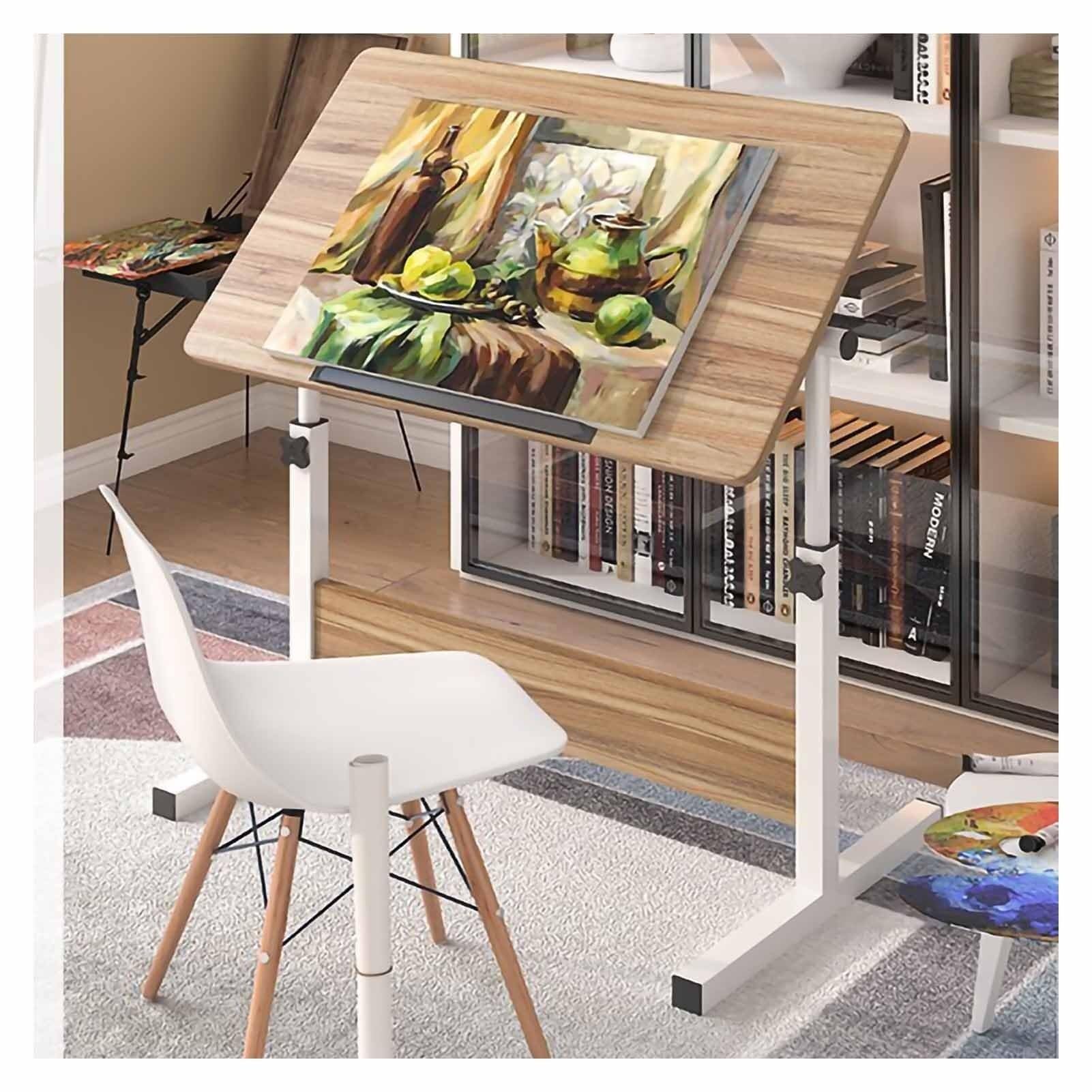 Mesa de dibujo extragrande con mesa inclinable ajustable para estudio, manualidades y escritura, mesa de pintura, silla no incluida