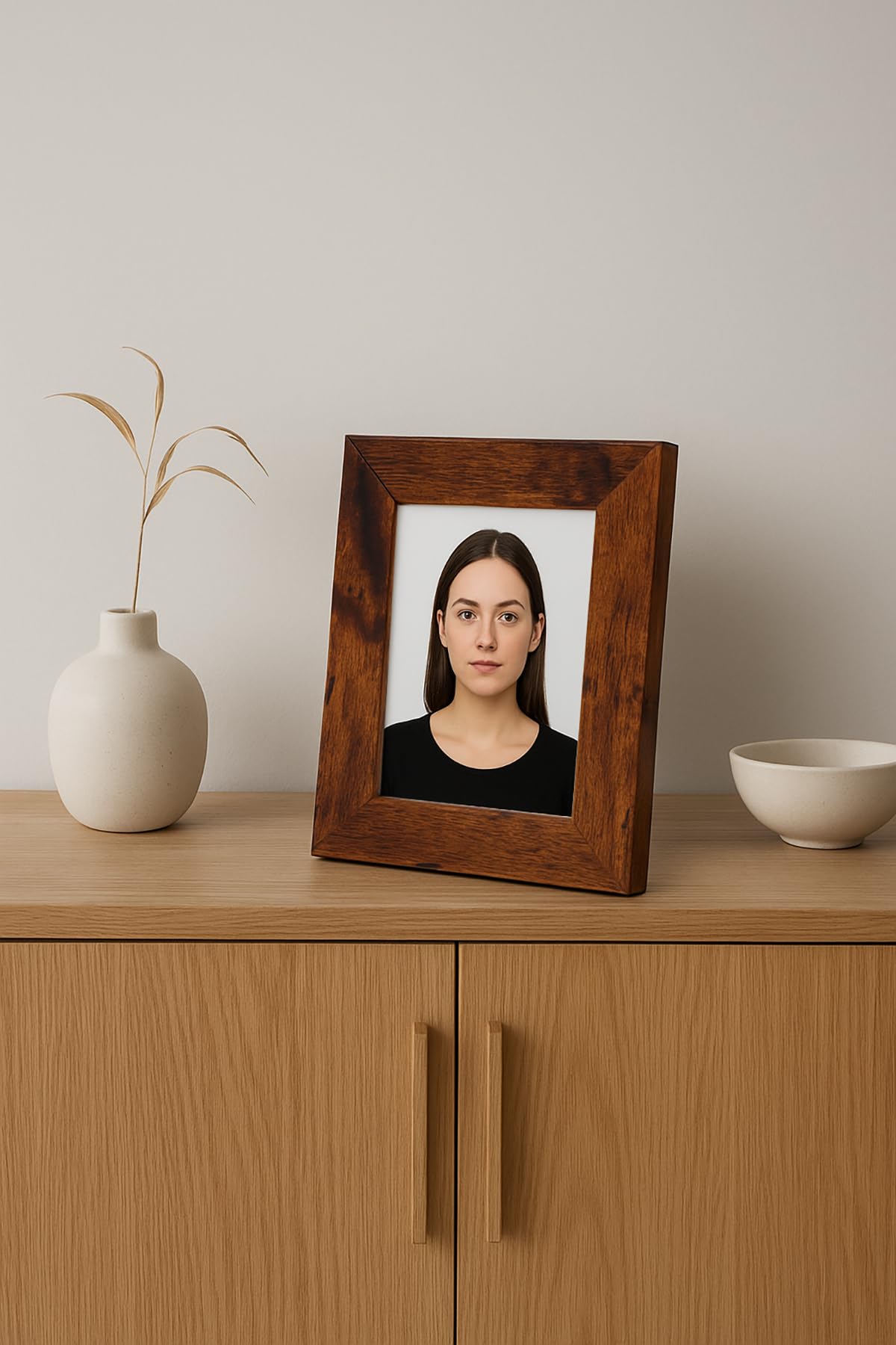 Emores Ahşap Resim Çerçevesi 3'lü Set Halinde 5 x 7.6 cm boyutunda