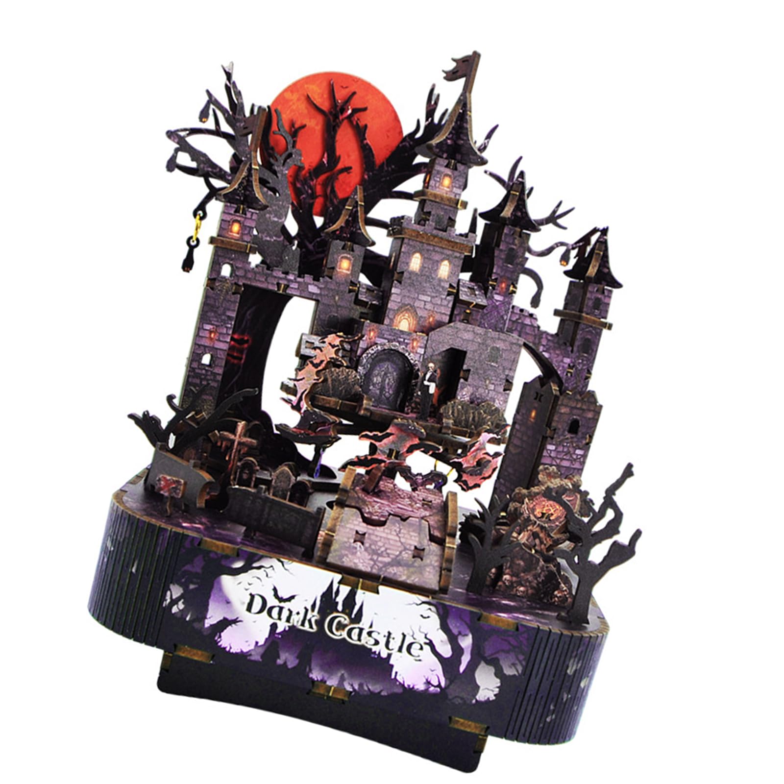 Carillon di legno artigianale di Halloween per decorazioni fai da te e spookys legno Halloween Music Box