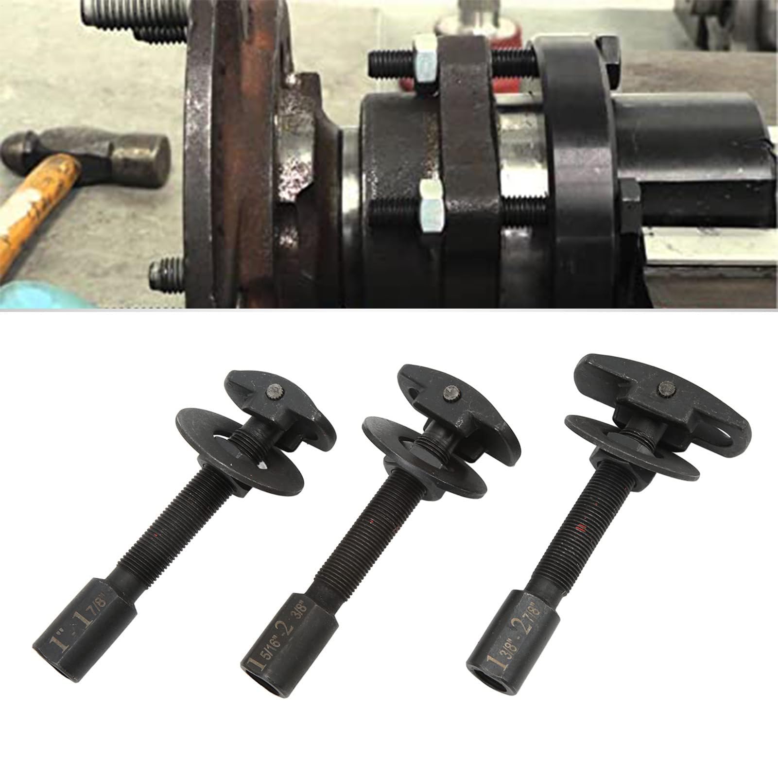 Axle zestaw do usuwania łożysk, narzędzie do usuwania młotków, 3-size, zestaw narzędzi do usuwania łożysk wewnętrznych, 1-7, do piasty pojazdu i złącza napraw tylnych, łatwy w użyciu