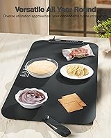 Vista 7 de Food Warming Mat, iTRUSOU 27.5x16'' Electric Warming Tray with 7 Temp-Settings, 1-99h Flexible Timer, Switchable °F/°C, Rollable Food Warmer Keep