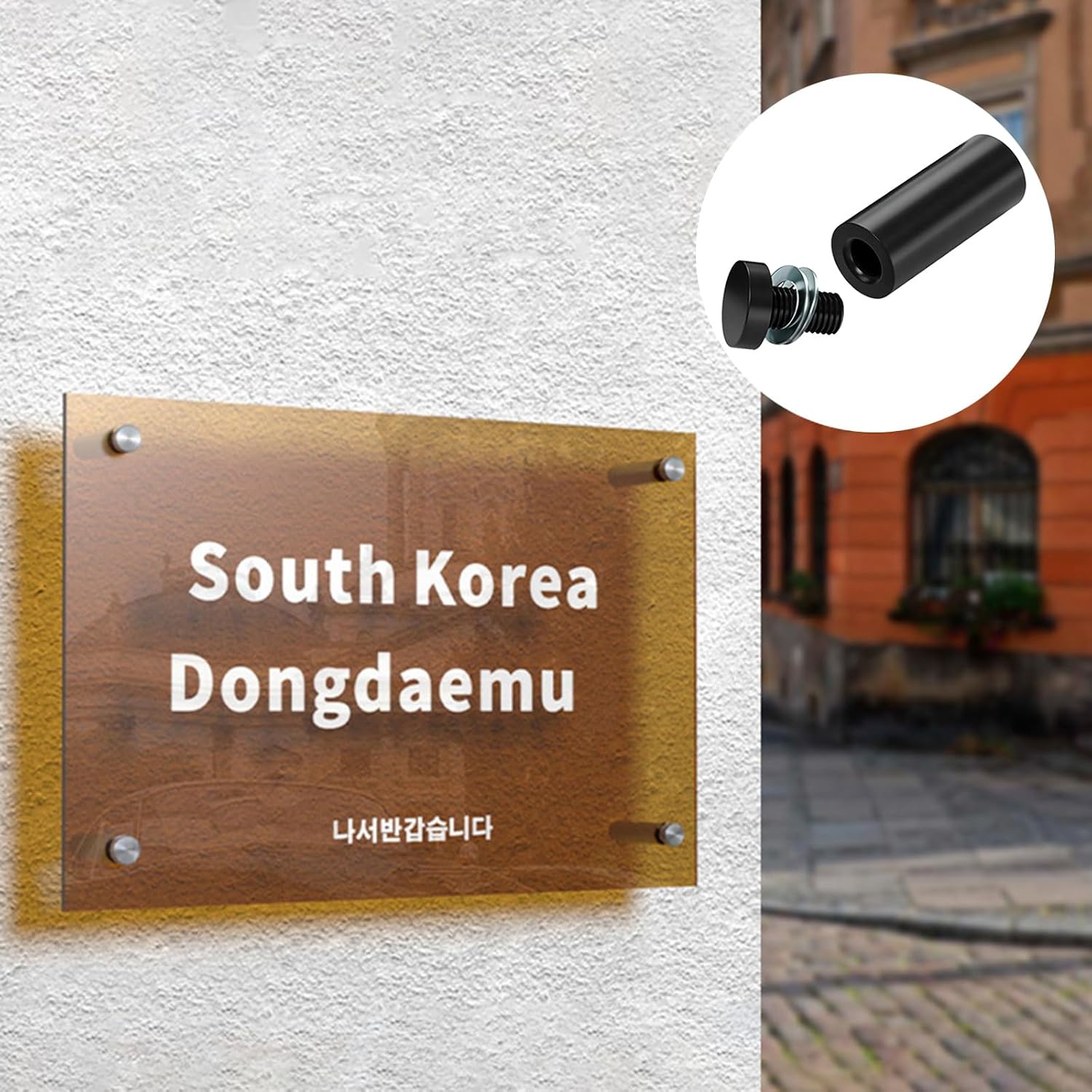 20Pcs Glass Fasteners Stainless Steel Advertising Standoffs Pin Nails Billboards Fixing Screws Hardware Rustproof Decorative Nails