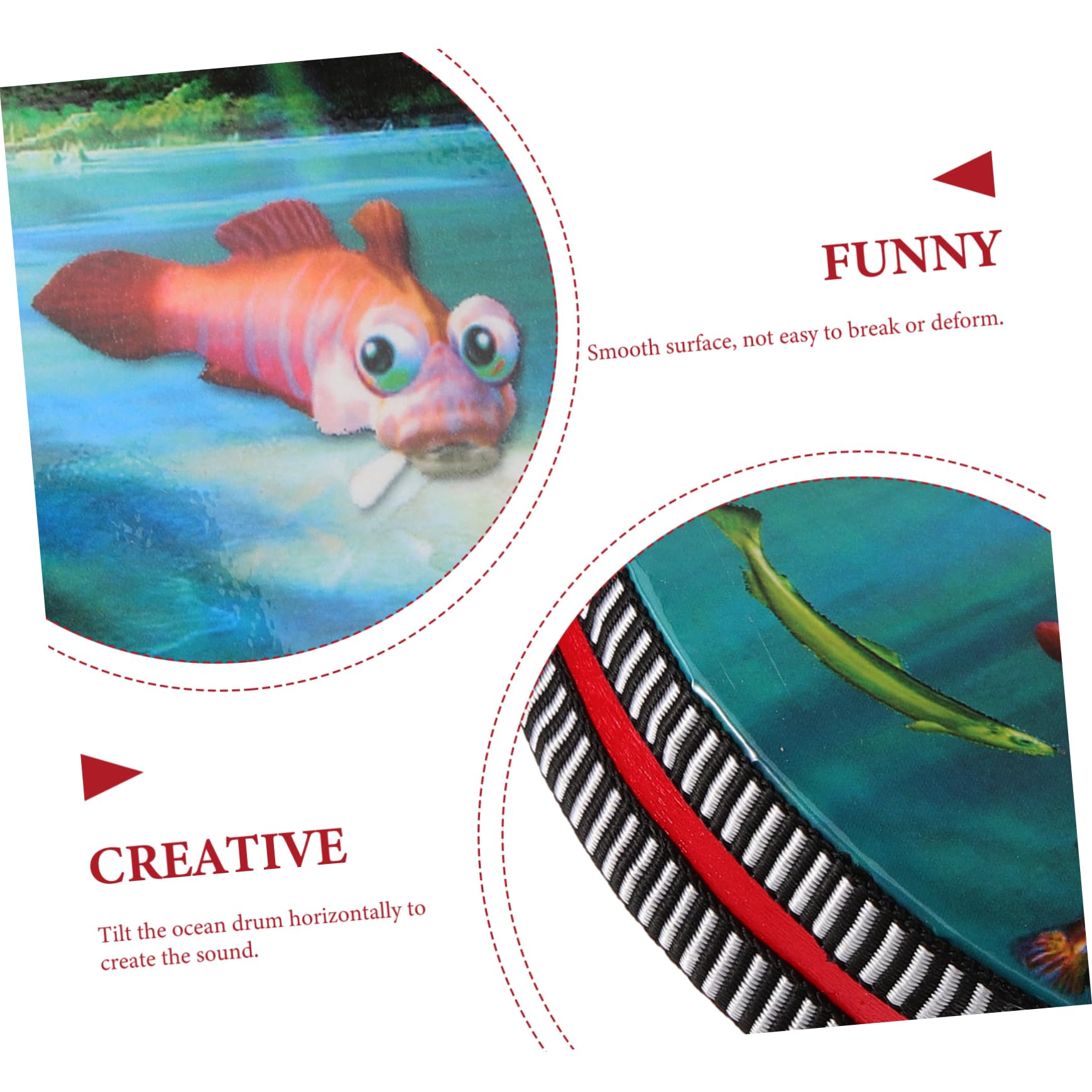 Tamburo Oceanico Rotondo Perline Riempite All'interno Per Creare Effetto Sonoro Dell'oceano Strumento Musicale Educativo Per Bambino Piccolo