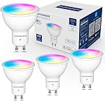 Lightinginside GU10 Smart Light Bulbs 50W Equivalent, 38°Beam Angle, Smart Bulb Works with Alexa/Google Home/SmartLife, 5W 420LM, RGBCW Bluetooth Spotlight Track Light, 2.4G WiFi, ETL Listed, 4PCS