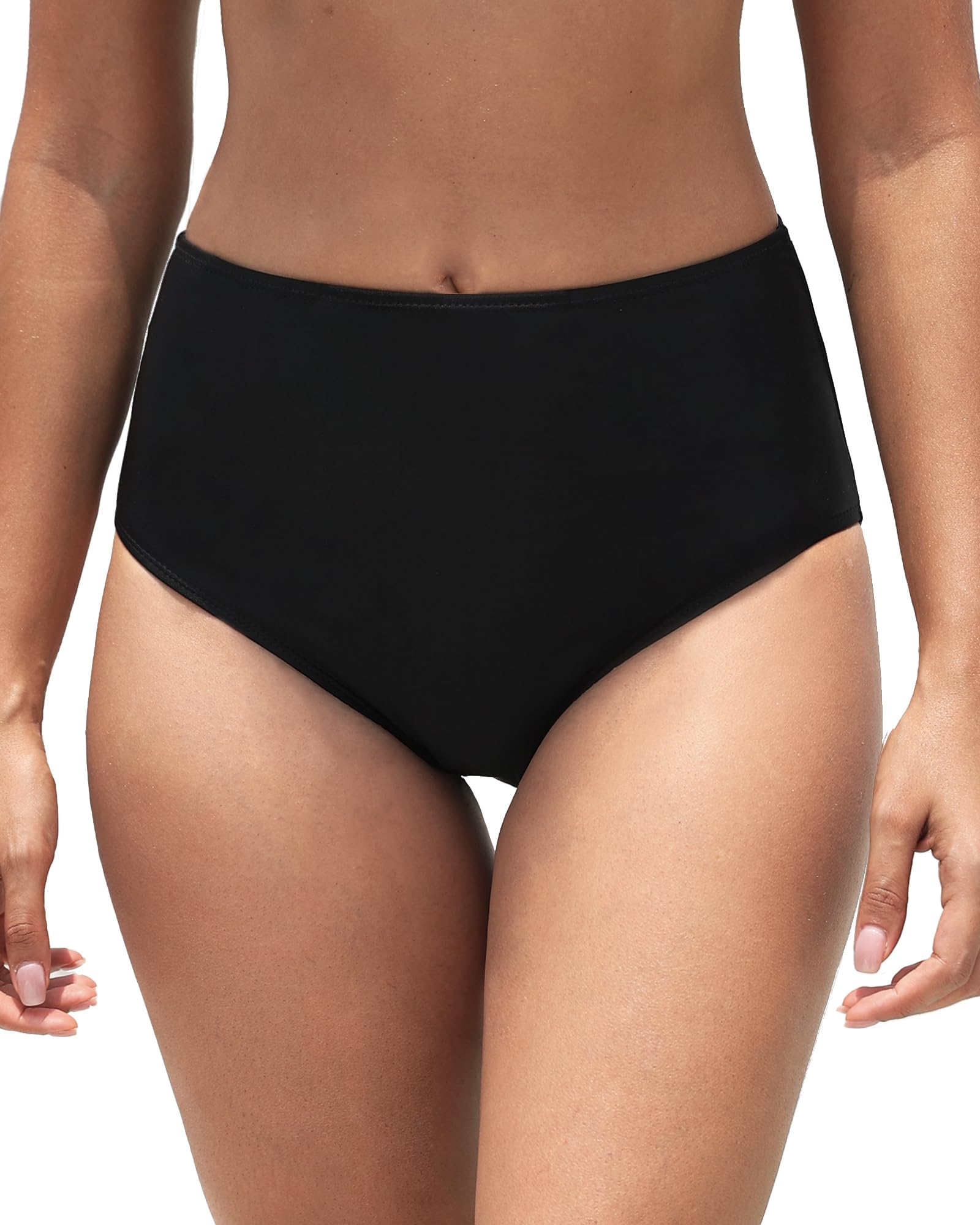 Women's High Waisted Bikini Bottom Full Coverage Bathing Suit Swim Bottoms Tummy Control Swimsuit Shorts-image-4