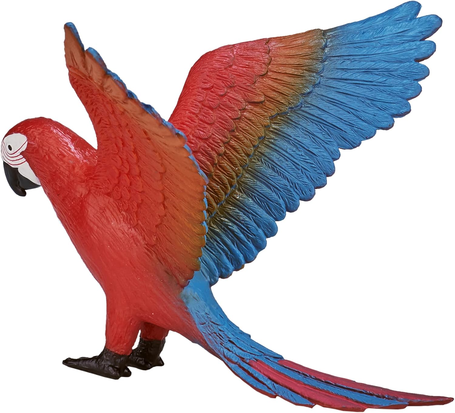 MOJO - Parrot Red Macaw | Hand-Painted Toy Figure | Wildlife Collection | True to Life & Highly Detailed | Designed in UK