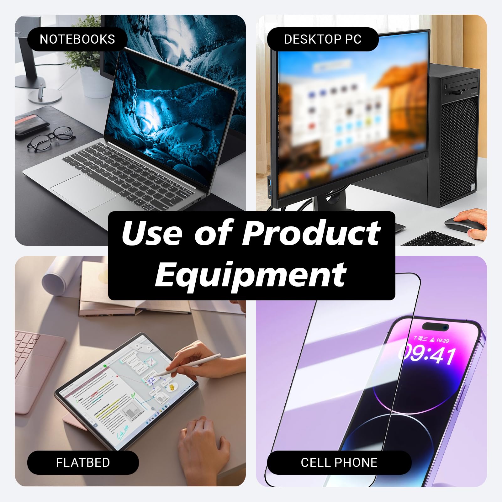 4 Pezzi Copertura Webcam, Copri Webcam per Privacy della Camera del Laptop e del Telefono, Protezione per la Privacy, per Laptop, Computer Portatile, Phone, Tablet, Smartphones, Noteboook (Nero)