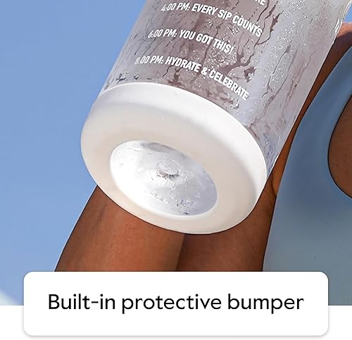 Miniatura 7 de Takeya Tritan - Botella de agua motivacional de 64 onzas con tapa con popote, duradera, sin BPA, con marcador de tiempo, a prueba de fugas y