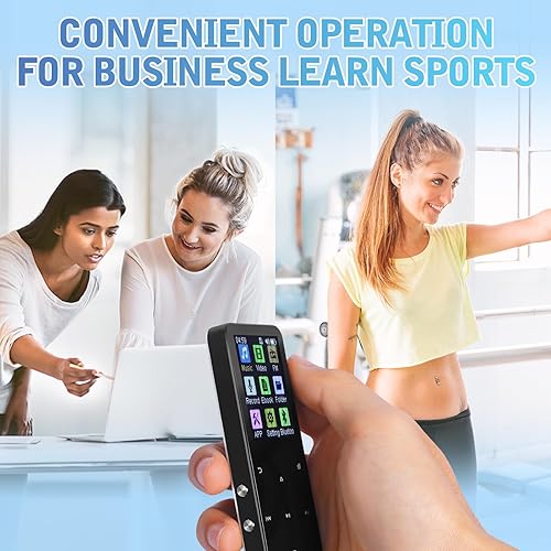 Miniatura 7 de Reproductor de MP3 de 32 GB, Bluetooth portátil 5.2 MP3 MP4 reproductor de música con altavoz B1, pantalla táctil completa de 1.8 pulgadas, radio