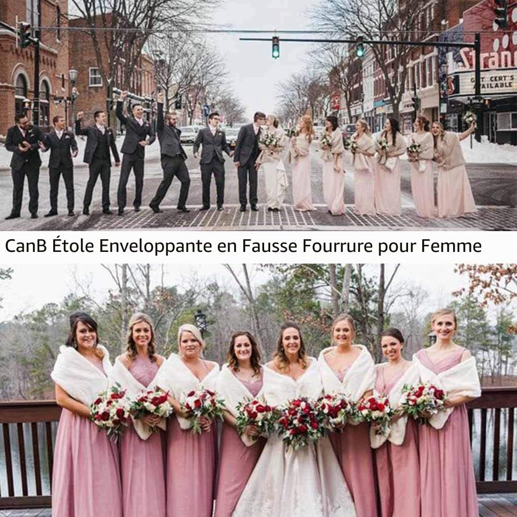 CanB Châle en fausse fourrure des années 1920 pour femme et fille
