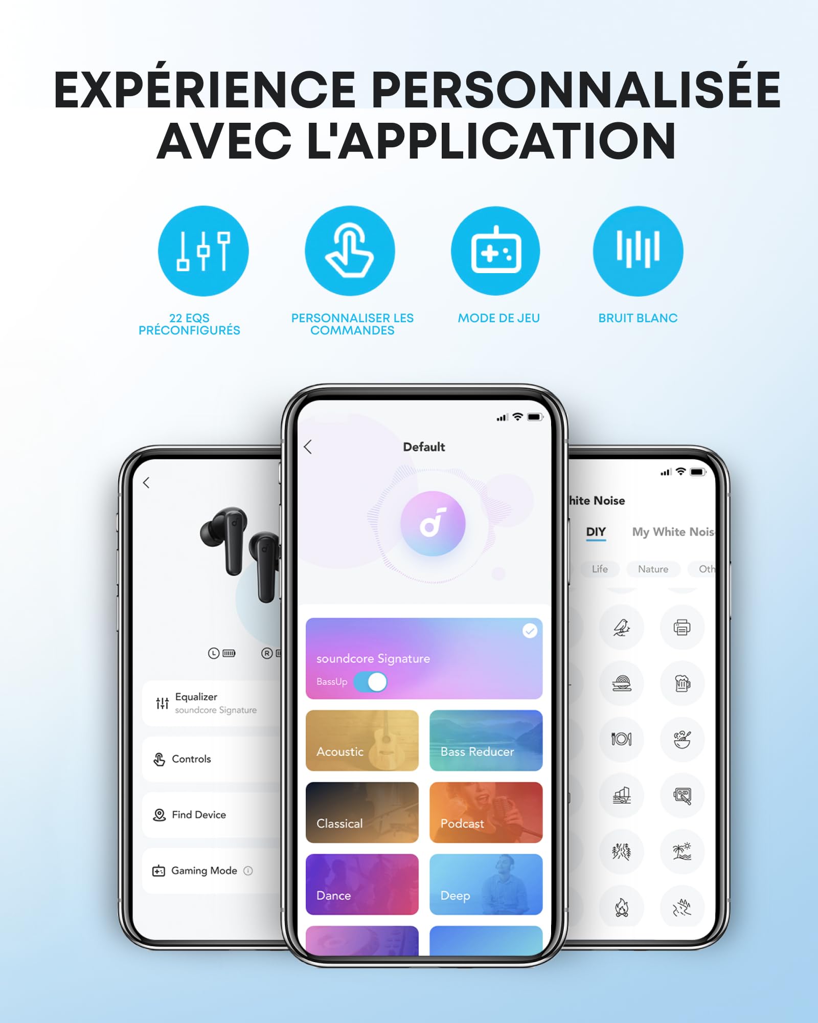 Soundcore P20i Ecouteurs Bluetooth sans Fil by Anker, Écouteurs sans Fil Bluetooth 5.3, conducteurs 10mm, Grosses Basses, 30H de Lecture, étanchéité IPX5, EQ Via App, 2 micros, Mode écouteur Unique