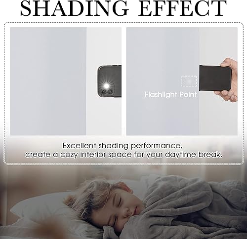 Miniatura 126 de RYB HOME Juego de 2 paneles de cortinas opacas grises de 63 pulgadas de largo, cortinas sólidas resistentes para oscurecer la habitación