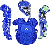 Vista 15 de All-Star Eje S7 de 9 a 16 años – Kit de equipo de captura de béisbol (incluye casco, protector de pecho, protectores de piernas), cumple con NOCSAE