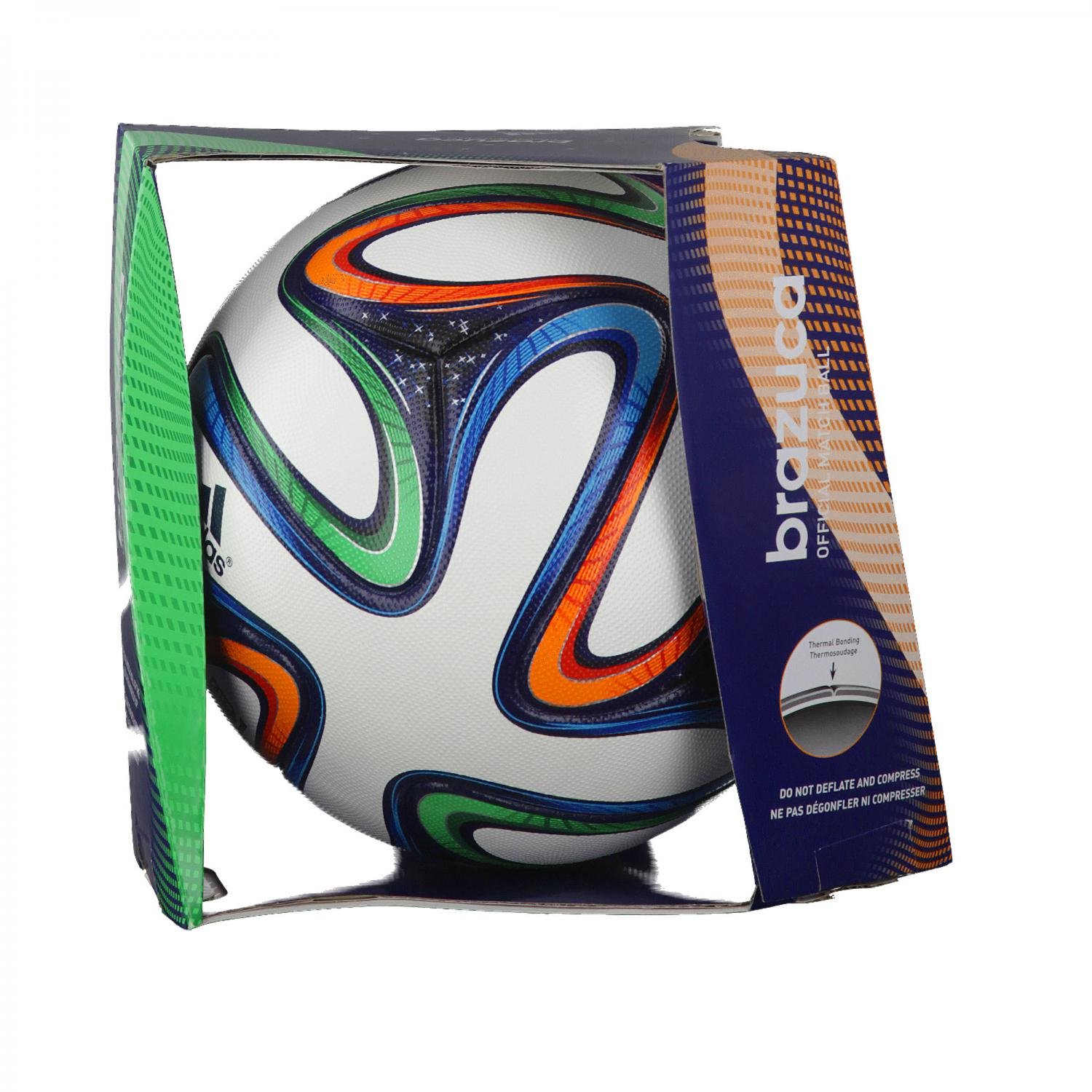 adidas Spielball Brazuca Offical Match Ball, Vicred/Lgfogo/Crared, 5, G73617