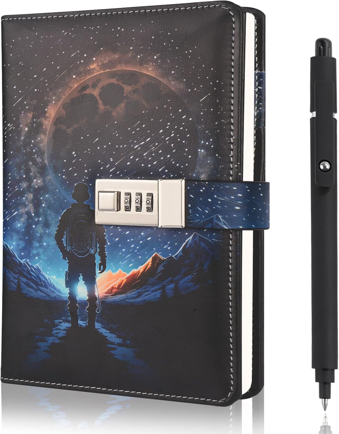 Diary for Boys Ages 8-12, Space Diary with Lock Journal for Teen Boys 10-18, Birthday Gifts for Boy Adventure Travel Journal with Pen, Kids Notebook Valentines Day Gifts for 11 12 13 14 15 16 17 Teenages