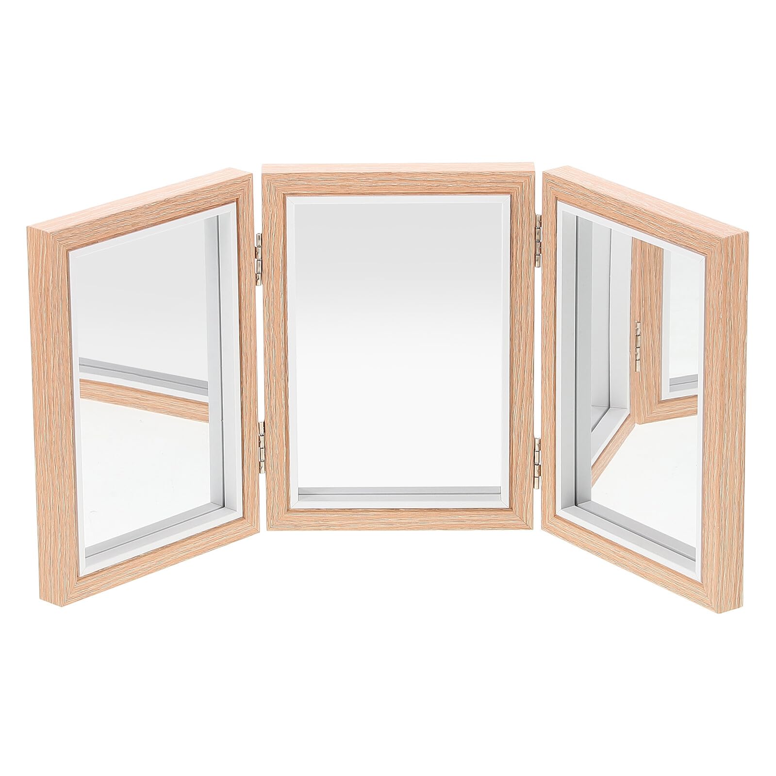 Miroir Montessori Pliable pour Bébés Miroir D’éveil Incassable en 3 Faces, Favorise Coordination Œil-Main, Éducatif Compact pour Chambre et Crèche, Matériel Sécurisé