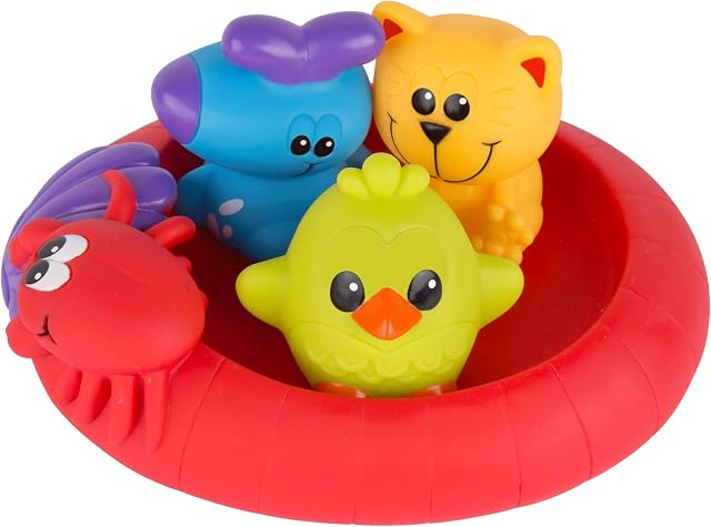 Playgro Zabawka kąpielowa, 3 pływające przyjaciele  wodoszczelna, odporna na zabrudzenia
