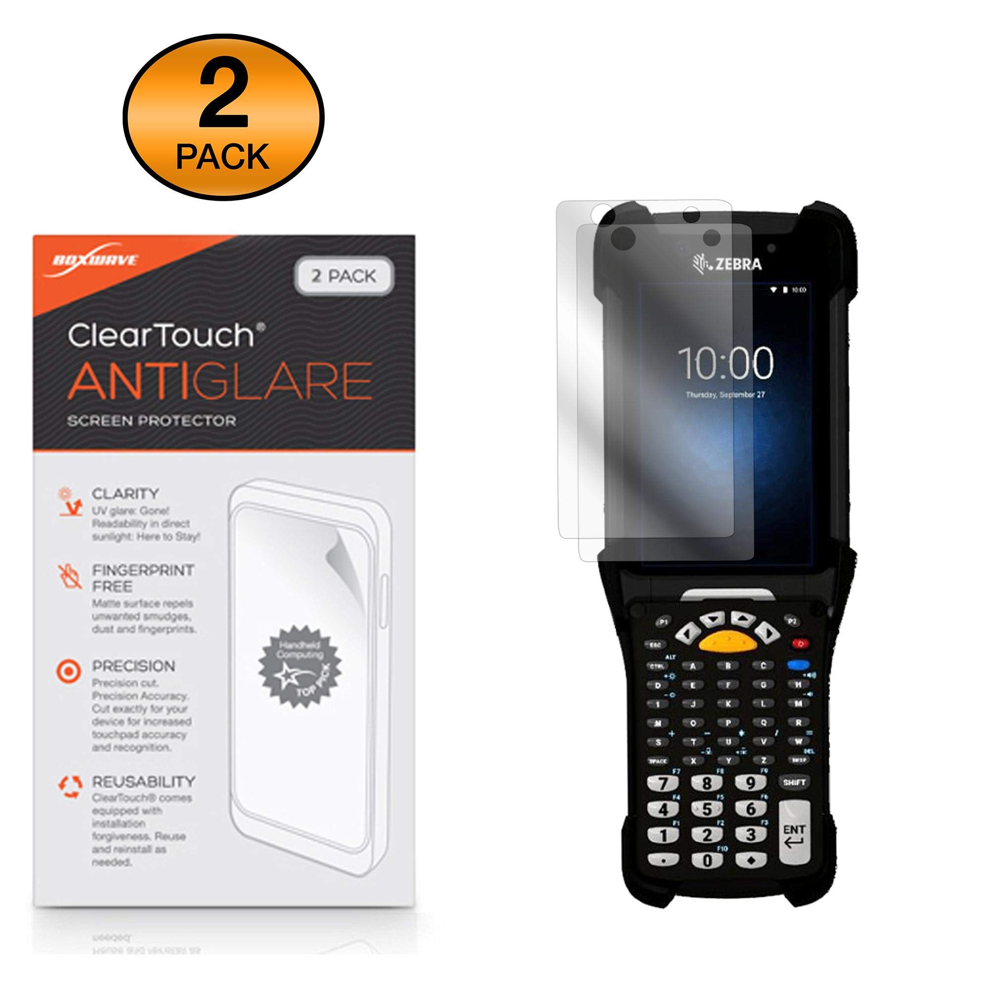 BoxWaveScreen Protector Compatible with Zebra MC9300 - ClearTouch Anti-Glare (2-Pack), Anti-Fingerprint Matte Film Skin