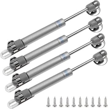 4Pcs Lift Support, 6 Inch Gas Strut, 40N Soft Close Hinges, Gas Spring, Lid Support, Kitchen Cabinet Hinges, Toy Box Hinges, Gas Shocks, Hydraulic Support Cabinet Hinge with Screws