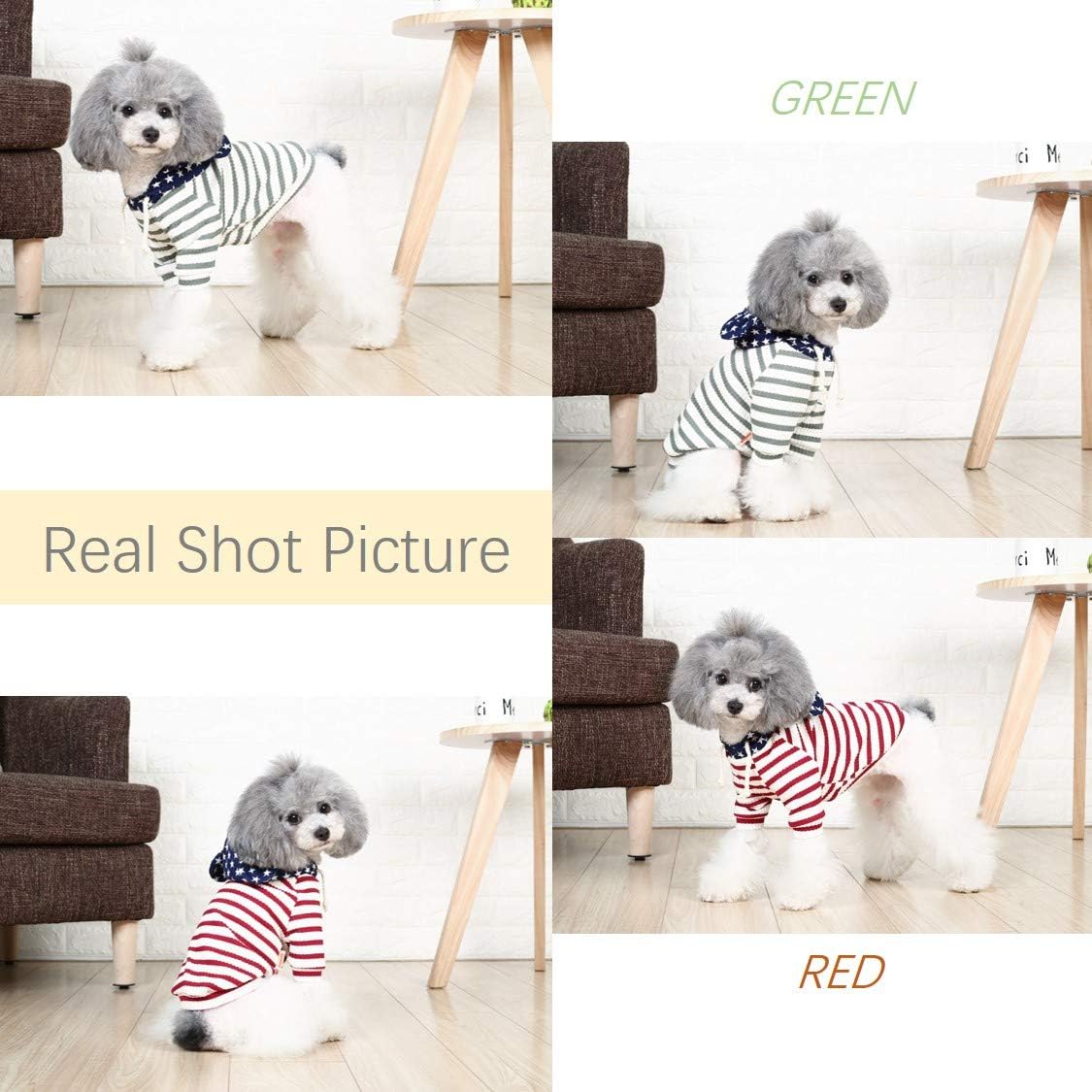 Pet Dog Sweater, Star Spangled Dog Hoodies Clothes Small Pet Apparel Clothing Puppy Outfit for Walking Party