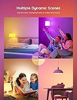 Vista 4 de Govee Bombillas inteligentes, bombilla que cambia de color, funciona con Alexa y Google Assistant, 16 millones de colores RGBWW, bombillas LED WiFi